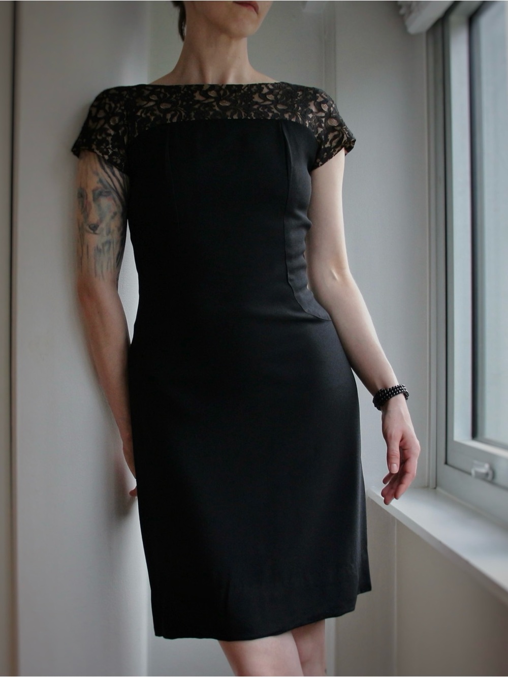 1960's Marjorie Hamilton Vancouver Nude Illusion Sheath Dress